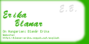erika blanar business card