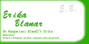 erika blanar business card